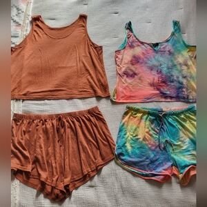 Bundle Of 2 Pajama Sets - Five Pieces Total!